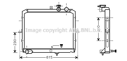 Radiateur de moteur AVA QUALITY COOLING KAA2033