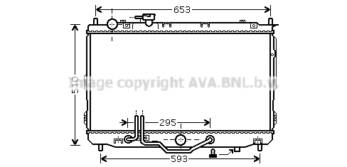 Radiateur de moteur AVA QUALITY COOLING KAA2071