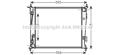 Radiateur de moteur AVA QUALITY COOLING KAA2136