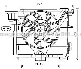 Ventilateur de refroidissement du moteur AVA QUALITY COOLING MC7507