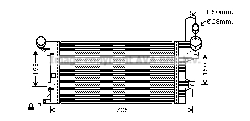 Radiateur de moteur AVA QUALITY COOLING ME2204