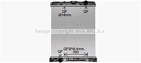 Radiateur de moteur AVA QUALITY COOLING ME2312