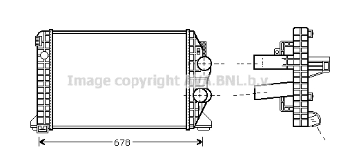 Radiateur d'air (Intercooler) AVA QUALITY COOLING ME4166