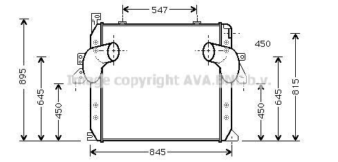 Radiateur d'air (Intercooler) AVA QUALITY COOLING ME4178