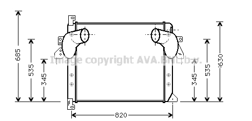 Radiateur d'air (Intercooler) AVA QUALITY COOLING ME4179