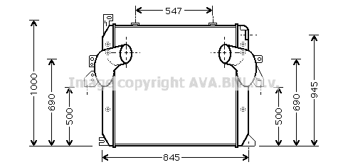 Radiateur d'air (Intercooler) AVA QUALITY COOLING ME4223