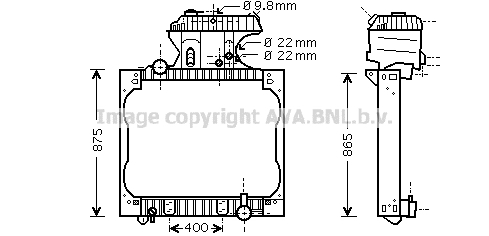 Radiateur de moteur AVA QUALITY COOLING MN2015