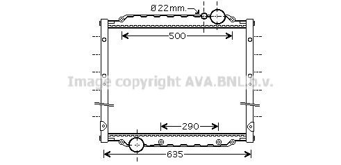 Radiateur de moteur AVA QUALITY COOLING MN2045