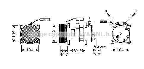 Compresseur AVA QUALITY COOLING MNAK048