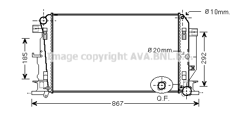 Radiateur de moteur AVA QUALITY COOLING MS2402