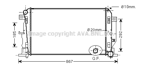 Radiateur de moteur AVA QUALITY COOLING MS2446