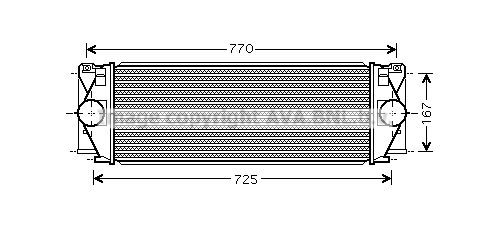 Intercooler (échangeur) AVA QUALITY COOLING MS4396