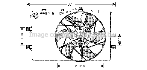 Ventilateur de refroidissement du moteur AVA QUALITY COOLING MS7509