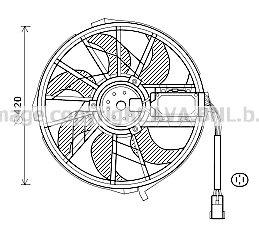 Ventilateur de refroidissement du moteur AVA QUALITY COOLING MS7656