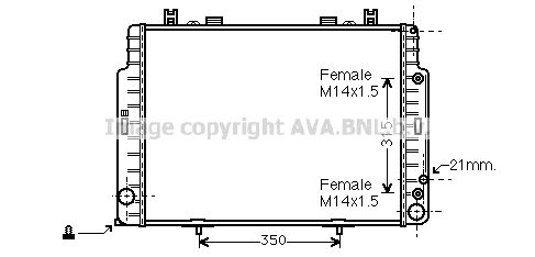 Radiateur de moteur AVA QUALITY COOLING MSA2131