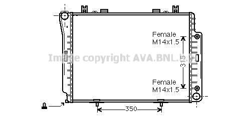 Radiateur de moteur AVA QUALITY COOLING MSA2144