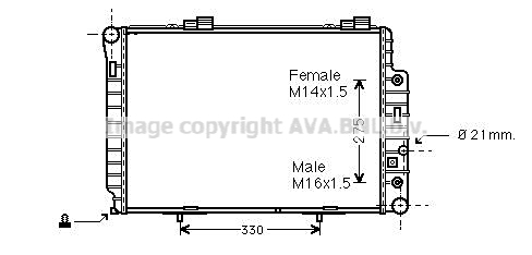 Radiateur de moteur AVA QUALITY COOLING MSA2174