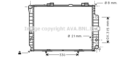 Radiateur de moteur AVA QUALITY COOLING MSA2228