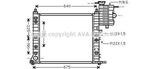 Radiateur de moteur AVA QUALITY COOLING MSA2243