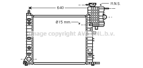 Radiateur de moteur AVA QUALITY COOLING MSA2265