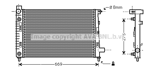 Radiateur de moteur AVA QUALITY COOLING MSA2282