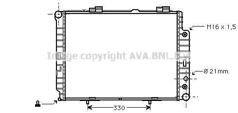 Radiateur de moteur AVA QUALITY COOLING MSA2283