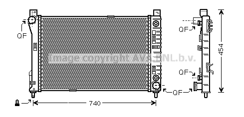 Radiateur de moteur AVA QUALITY COOLING MSA2286