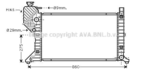 Radiateur de moteur AVA QUALITY COOLING MSA2300