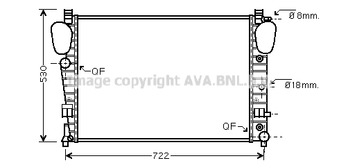 Radiateur de moteur AVA QUALITY COOLING MSA2309