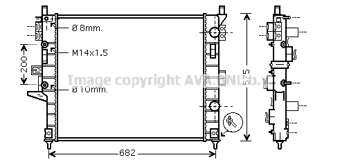 Radiateur de moteur AVA QUALITY COOLING MSA2331