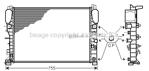 Radiateur de moteur AVA QUALITY COOLING MSA2342