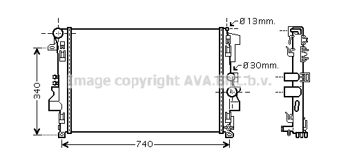 Radiateur de moteur AVA QUALITY COOLING MSA2356