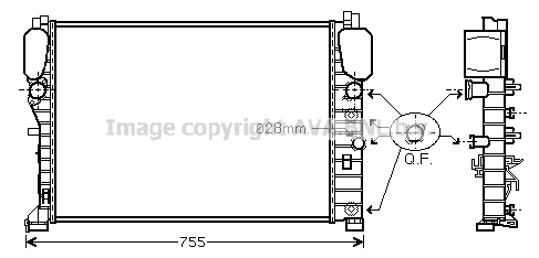 Radiateur de moteur AVA QUALITY COOLING MSA2394