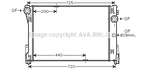 Radiateur de moteur AVA QUALITY COOLING MSA2474