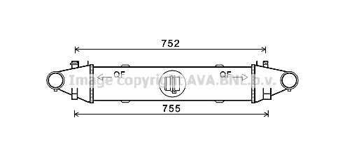 Intercooler (échangeur) AVA QUALITY COOLING MSA4556