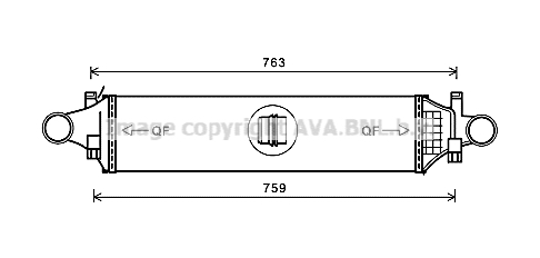 Intercooler (échangeur) AVA QUALITY COOLING MSA4659