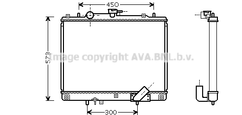 Radiateur de moteur AVA QUALITY COOLING MTA2162