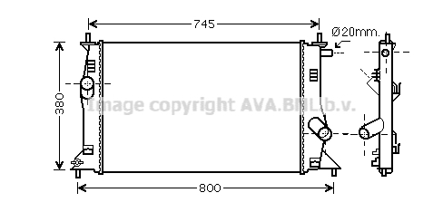 Radiateur refroidissement moteur AVA QUALITY COOLING MZ2183