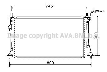 Radiateur refroidissement moteur AVA QUALITY COOLING MZ2249