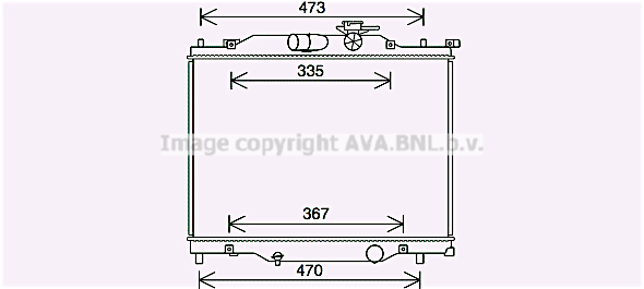 Radiateur refroidissement moteur AVA QUALITY COOLING MZ2286