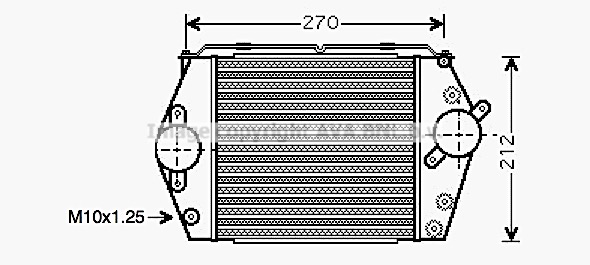 Intercooler (échangeur) AVA QUALITY COOLING MZ4188