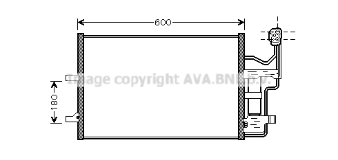 Condenseur de climatisation AVA QUALITY COOLING MZ5184D