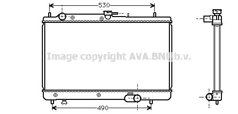 Radiateur de moteur AVA QUALITY COOLING MZA2066