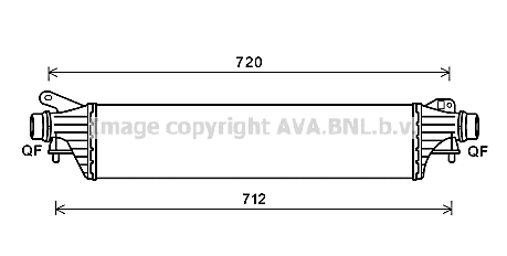 Intercooler (échangeur) AVA QUALITY COOLING OL4661