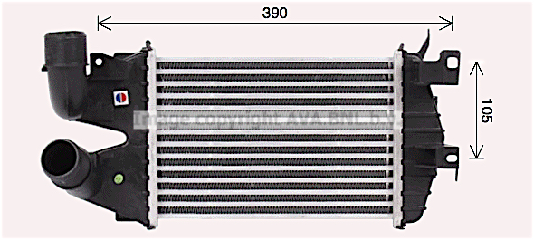 Intercooler (échangeur) AVA QUALITY COOLING OL4691