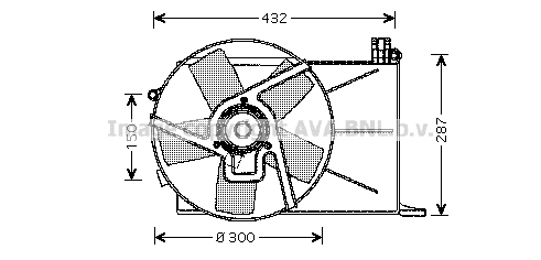 Ventilateur de refroidissement du moteur AVA QUALITY COOLING OL7510