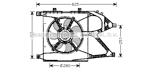 Ventilateur de refroidissement du moteur AVA QUALITY COOLING OL7517