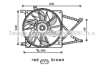 Ventilateur de refroidissement du moteur AVA QUALITY COOLING OL7544