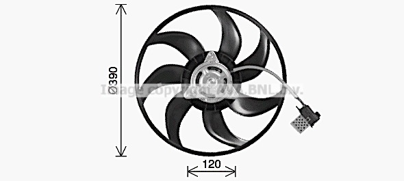 Ventilateur de refroidissement du moteur AVA QUALITY COOLING OL7714