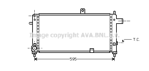 Radiateur de moteur AVA QUALITY COOLING OLA2054